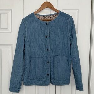 Carbon 2 Cobalt Women's Haven Reversible denim and quilted Jacket size medium